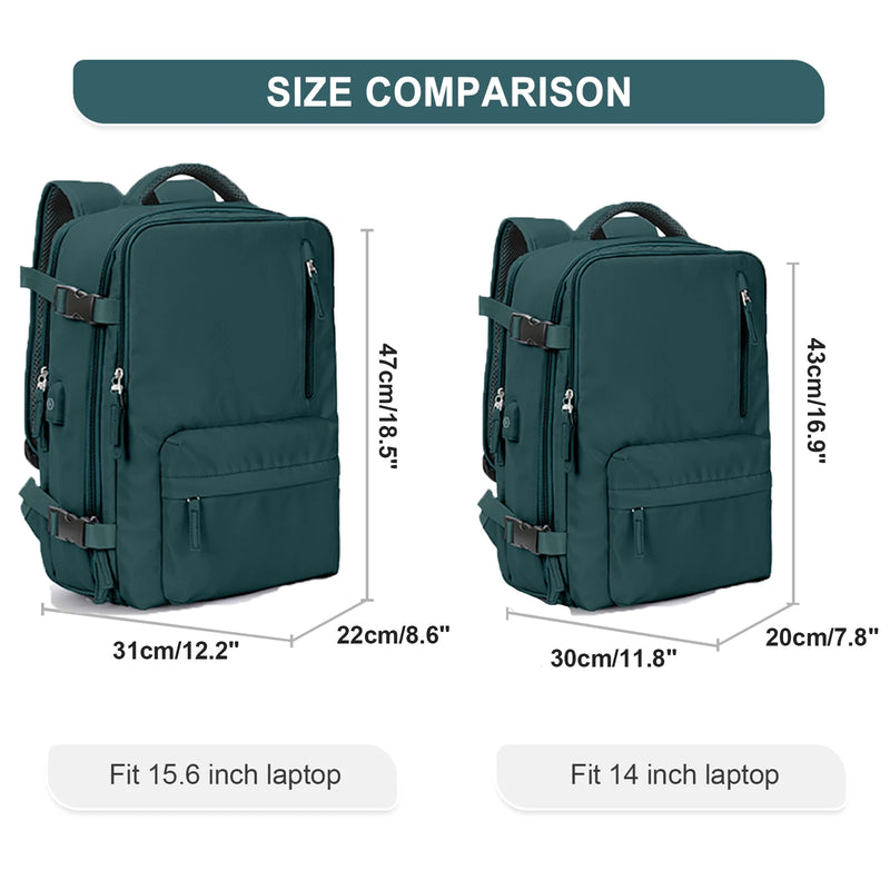 Travel Backpack Carry on Personal Item Bag for Flight Approved, 35L Hand Luggage Suitcase Waterproof Weekender Bag for Men Women